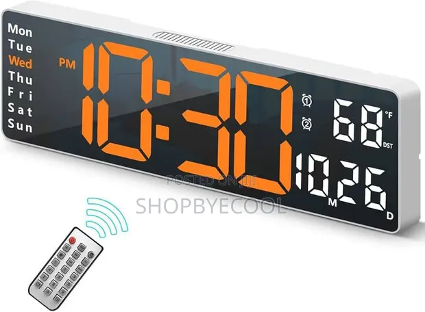 Digital LED Clock with Remote Control - 1