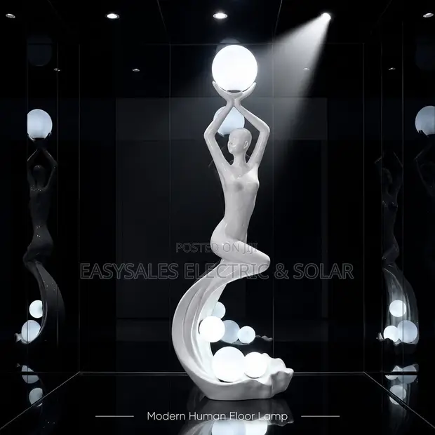 Modern LED Resin Humanoid Floor Lamp - 1