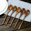 12pcs Na Halitta Acacia Wood Scoop Spoons - 3