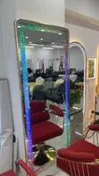 Luxury Crystal LED Mirror - Full Length Gold Frame - 2