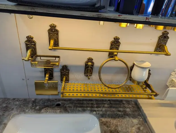Royal Antique Bathroom Accessories Set - 6 Pcs - 1