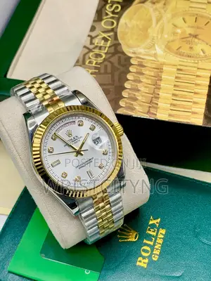 Luxury Rolex Day-Date Style Two-Tone Watch