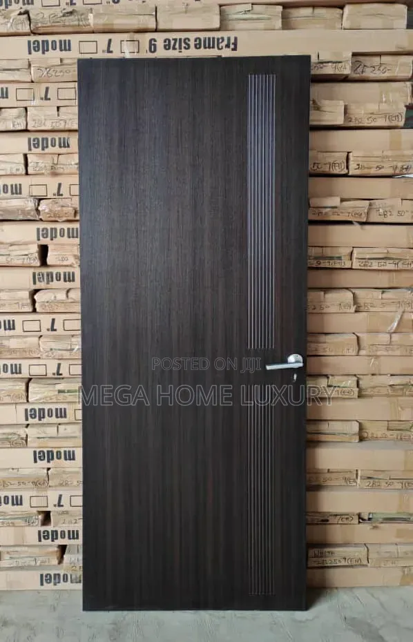 MEGA HOME LUXURY Stylish Black Wood Room Door - 1