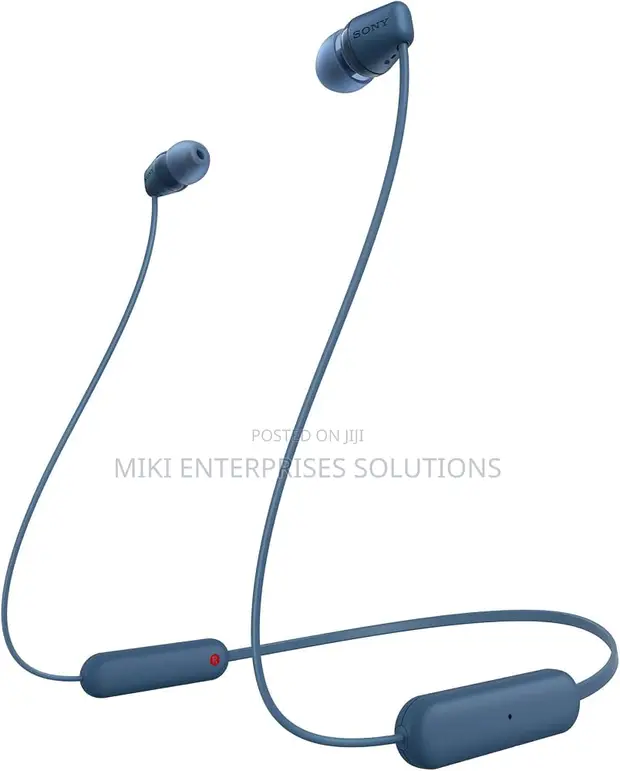 Sony WI-C100 Wireless In-Ear Bluetooth Headphones (Blue) - 1