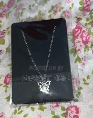Silver Butterfly Pendant Necklace