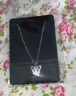 Silver Butterfly Pendant Necklace - 1