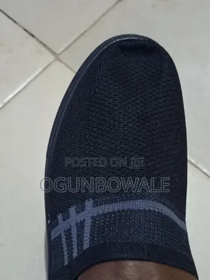 Men's Black Mesh Flats Shoes - Size 42, 44, 45