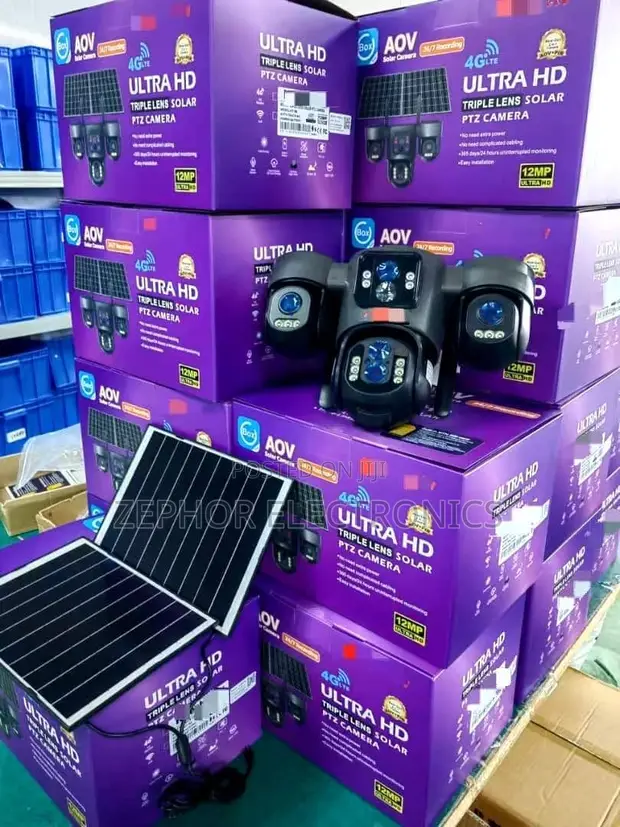 Ubox 3-Lens Solar 4G Camera - 1