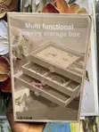 3-Layer Velvet & Acrylic Jewelry Storage Box - 3