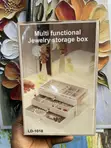 3-Layer Velvet & Acrylic Jewelry Storage Box - 4