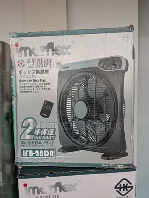 Imarflex Box Fan IFB-28DRT 12-inch Remote Control