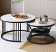 Nesting 2pcs Faux Marble Center Table - 1