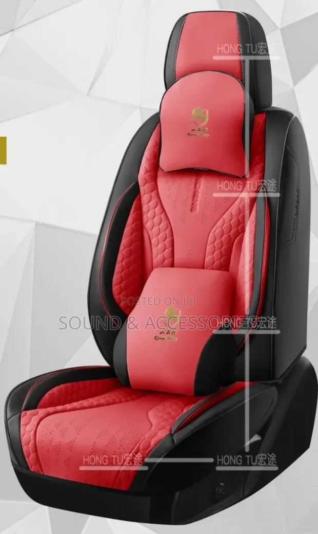 Luxury 11D High-Quality Universal Seat Covers (Black/Red) - 1