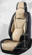 Luxury 11D High-Quality Black & Beige Universal Seat Covers - 1