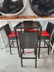 Rattan High Chairs With Table - Restaurant Set - 2