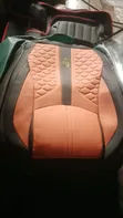 Luxury 11D Full Seat Covers - Black/Orange (Universal) - 1