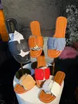 Quality Hermes Leather Slippers - 1