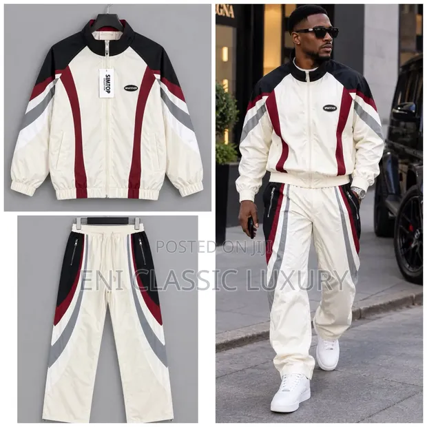 Premium Luxury Men's Silk Cargo Track Suit - 1