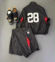 Babban Alatu Na Maza Na Siliki Cargo Track Suit - 4