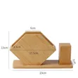 3-in-1 Bamboo Napkin Holder with Toothpick - 1