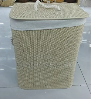 Babban Kwandon Wanki Na Katako Mai Girma Mai Rufe