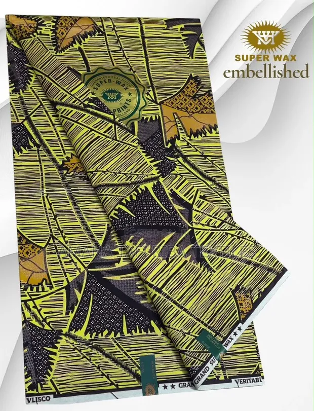 Embellished Super Gold Cotton Fabric - 1