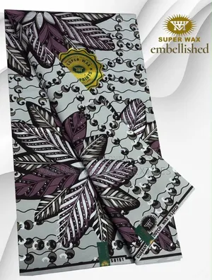 Embellished Super Gold Cotton Fabric
