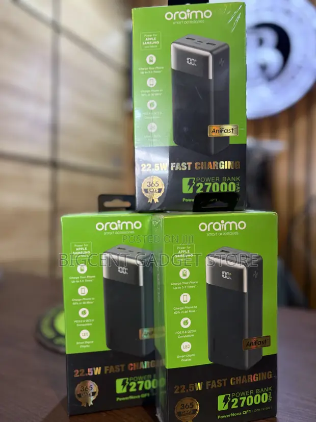 Oraimo Power Bank 27000mAh Black - 1