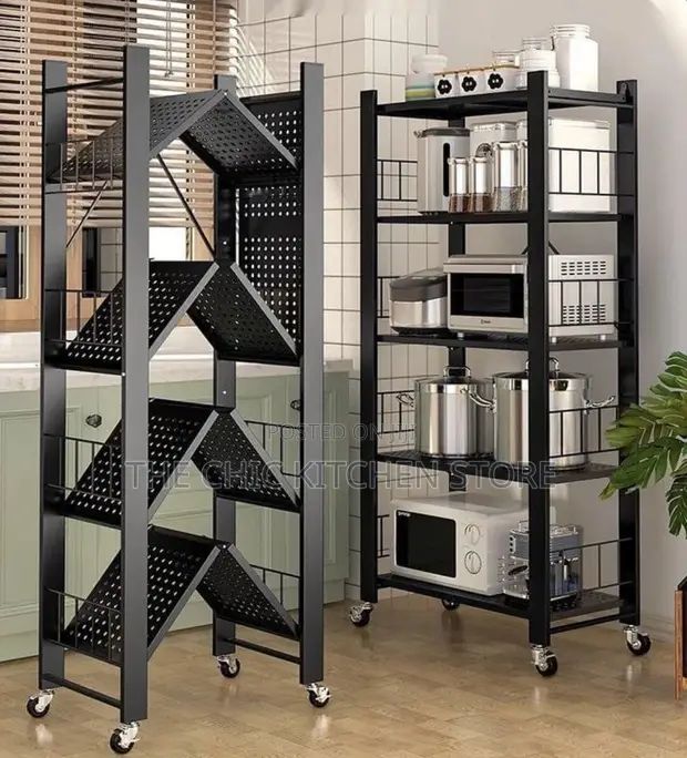 5-Layer Foldable Kitchen Organizer Rack - 1