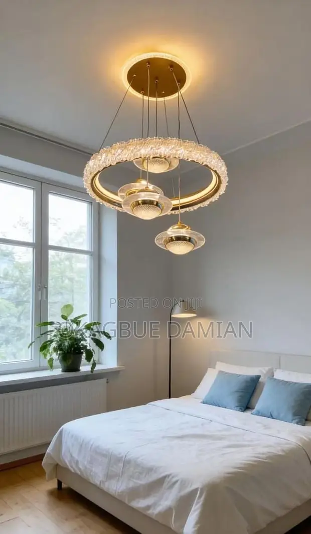 Luxury Multi-Ring Gold Crystal LED Chandelier - 1