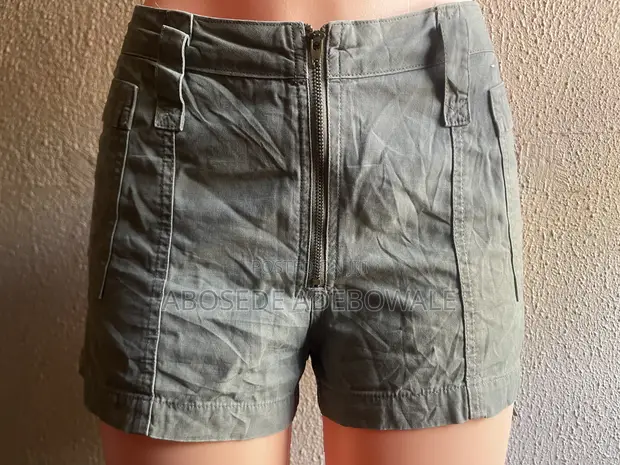 Women's Olive Green Utility Shorts - 1
