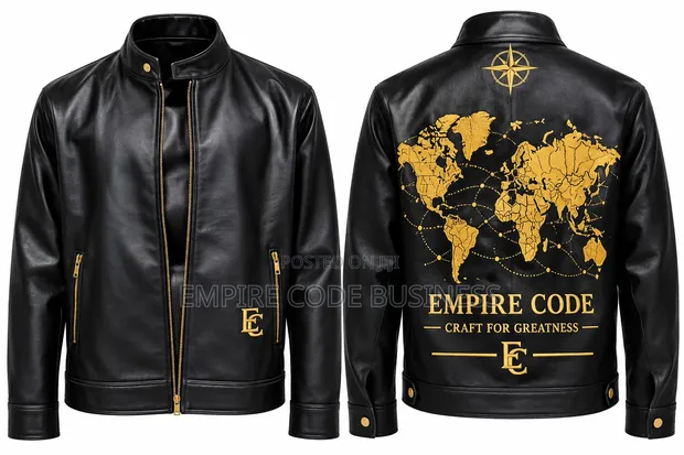 Empire Code Premium Leather Jacket - Black - 1