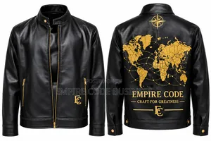 Empire Code Premium Leather Jacket - Black