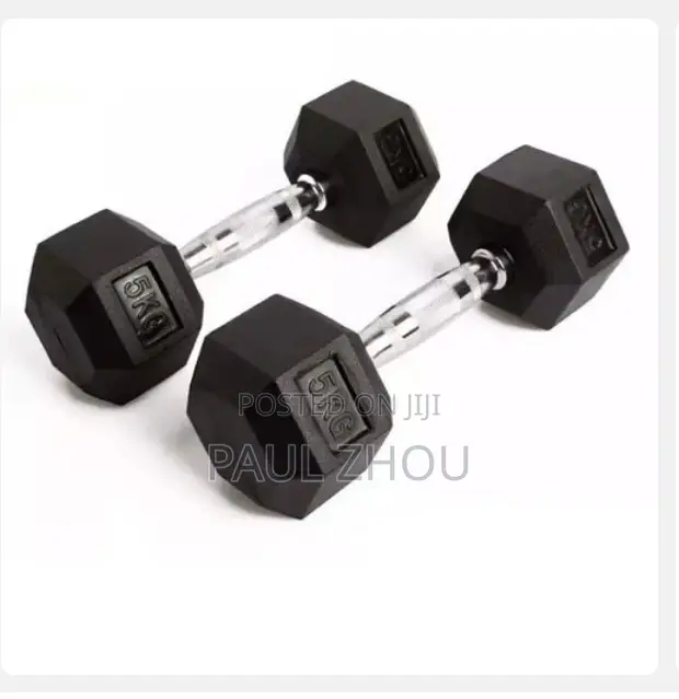 Hexagon 5kg Dumbbell Set (2x5kg, 10kg Total) - 1