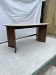 Luxury Oval Marble-Top Dining Table tare da Wooden Base - 3