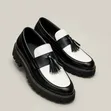 Premium Black/White Leather Loafers - Men's Size 40-45 - 3
