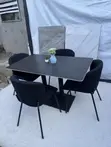 Marble Dining Set with 4 Executive Chairs - 2