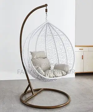 White Teardrop Hanging Egg Chair