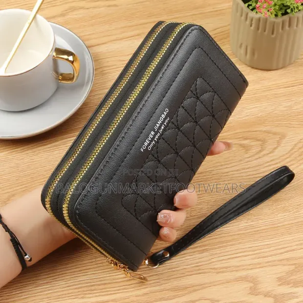 Forever Love Black Double Zip Wallet - 1