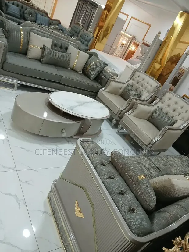 Contemporary 8-Seater Turkey Sofa Set with Centre Table - 1