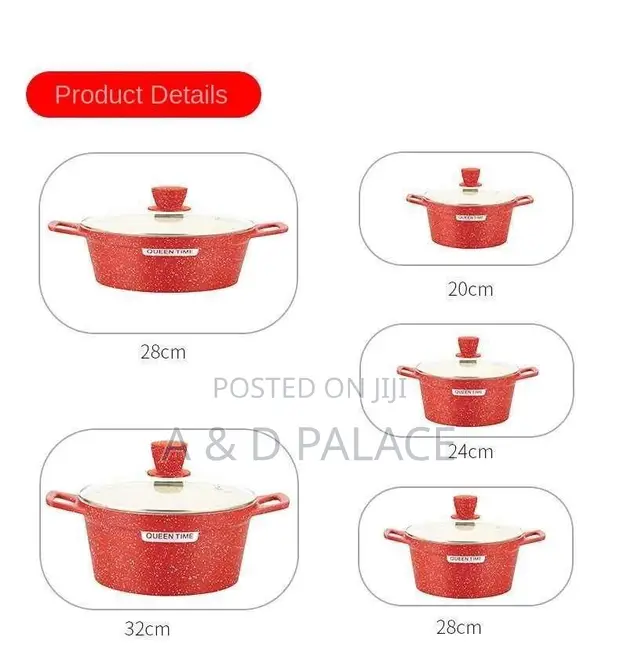 10pcs American Taurus Marble Die-Cast Queen Time Cooking Pot Set - 1