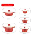 10pcs American Taurus Marble Die-Cast Queen Time Cooking Pot Set - 1