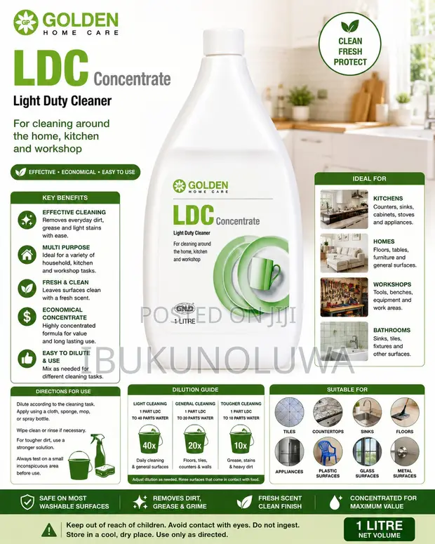 Golden LDC Concentrate Light Duty Cleaner - 1 Litre - 1