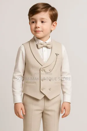 Tuxedo Turkey Kids Suit - Carton Brown 3pcs Set