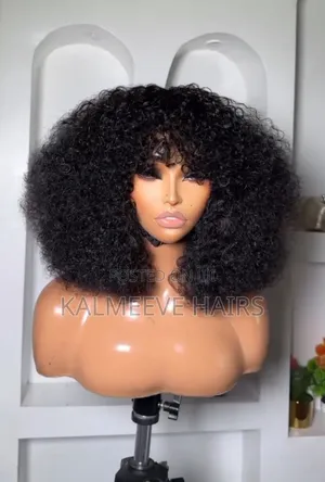 100% Raw Human Hair Fringe Wig