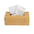 Premium Bamboo Rectangular Tissue Box Cover Holder - 2