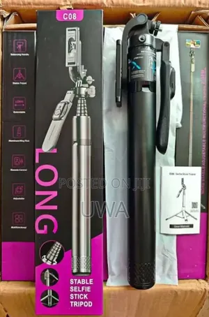 C08 Long Wireless Selfie Stick Tripod with Bluetooth Remote