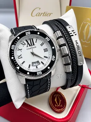 Cartier Quartz Watch - Genuine Leather Band