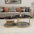 2-in-1 Gaskiyar Marble Modern Center Table Set - 2