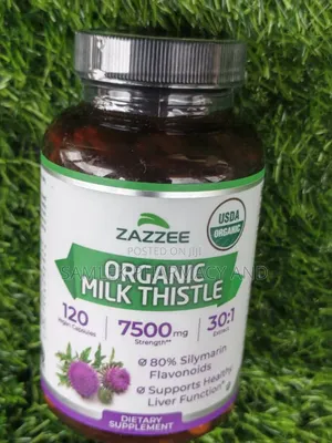 Zazzee USDA Organic Milk Thistle Extract 120 Kapsul